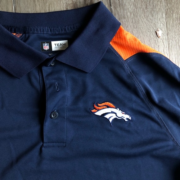 Denver Broncos NFL Team Polo T shirt Size Large - Picture 2 of 3